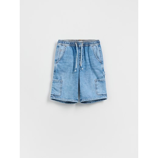 Reserved - Jeansowe szorty - niebieski ze sklepu Reserved w kategorii Spodenki chłopięce - zdjęcie 186434692