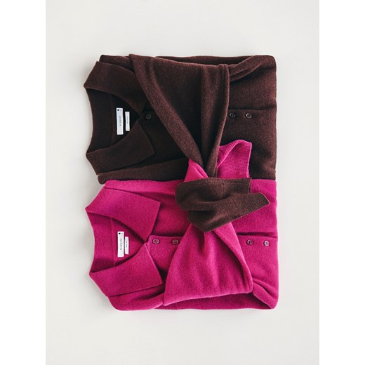 Reserved - Wełniany sweter z kołnierzykiem - fioletowy ze sklepu Reserved w kategorii Swetry damskie - zdjęcie 186434750