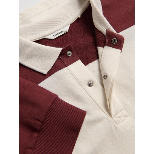 Reserved - Longsleeve polo - ciemnobrązowy Reserved 170 (13-14 lat) Reserved