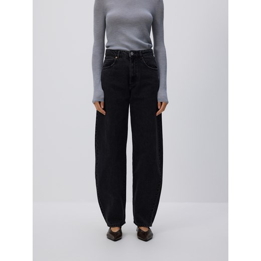 Reserved - Jeansy barrel leg - czarny ze sklepu Reserved w kategorii Jeansy damskie - zdjęcie 186435514