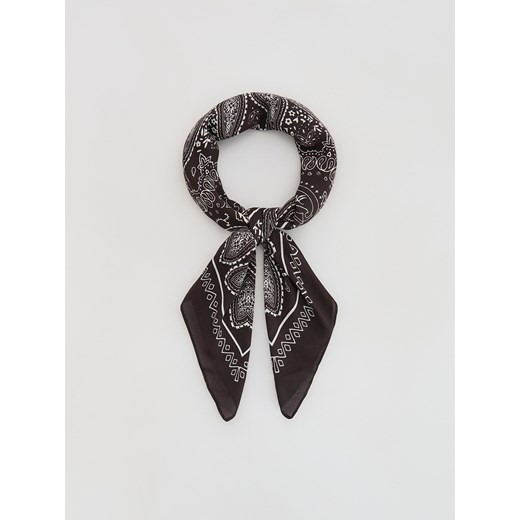 Reserved - Wzorzysta bandana - ciemnobrązowy ze sklepu Reserved w kategorii Szaliki i chusty damskie - zdjęcie 186435634