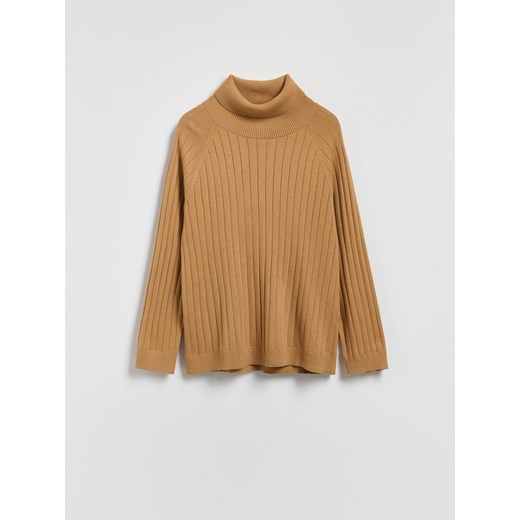 Reserved - Golf w prążek - brązowy Reserved XL Reserved