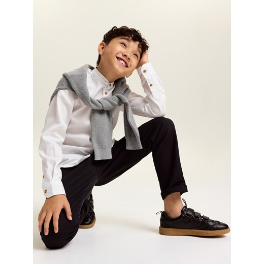 Reserved - Skórzane trampki - czarny ze sklepu Reserved w kategorii Buty sportowe dziecięce - zdjęcie 186435993