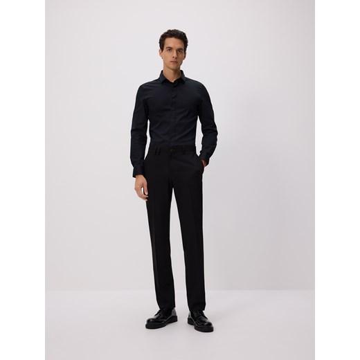 Reserved - Spodnie garniturowe slim fit - czarny ze sklepu Reserved w kategorii Spodnie męskie - zdjęcie 186436510