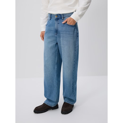 Reserved - Jeansy loose z efektem sprania - niebieski ze sklepu Reserved w kategorii Jeansy męskie - zdjęcie 186436881