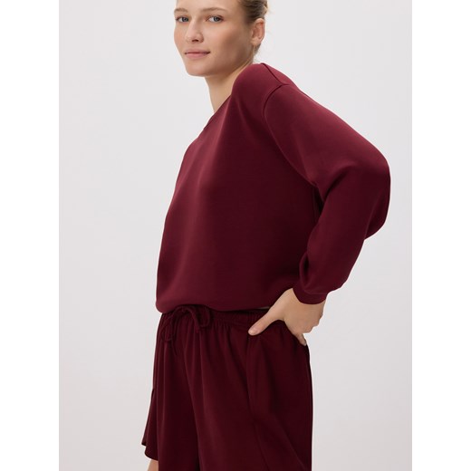 Reserved - Gładkie szorty z modalem - bordowy ze sklepu Reserved w kategorii Szorty - zdjęcie 186437084