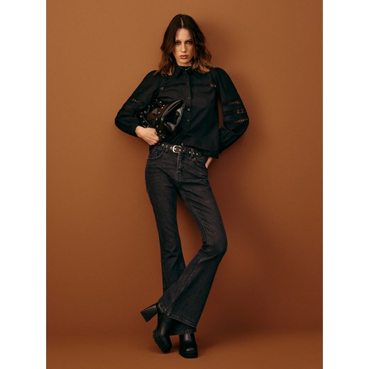 Sinsay - Botki z imitacji skóry - czarny Sinsay 40 Sinsay