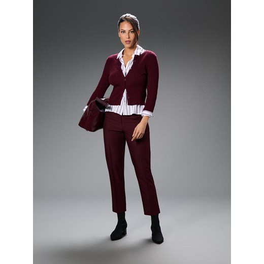 Sinsay - Spodnie cygaretki - czerwony Sinsay XL Sinsay