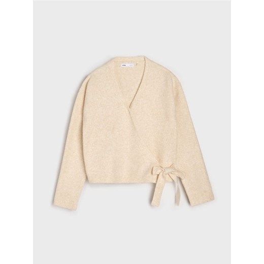 Sinsay - Sweter z kokardą - beżowy Sinsay XS Sinsay