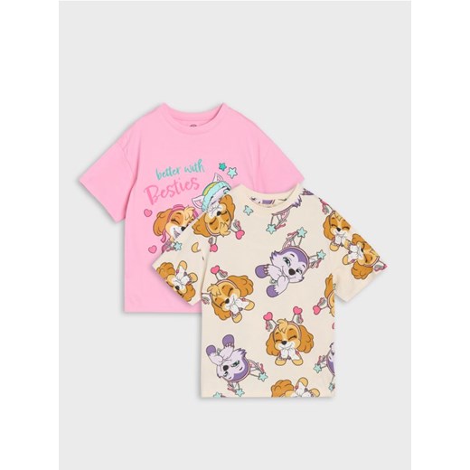 Sinsay - Koszulki 2 pack PAW Patrol - różowy ze sklepu Sinsay w kategorii Bluzki dziewczęce - zdjęcie 186437944