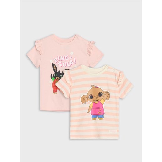 Sinsay - Koszulki 2 pack Bing - różowy ze sklepu Sinsay w kategorii Odzież dla niemowląt - zdjęcie 186437961