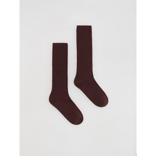 Reserved - Skarpetki z wełną i domieszką kaszmiru - brązowy Reserved 39-42 Reserved