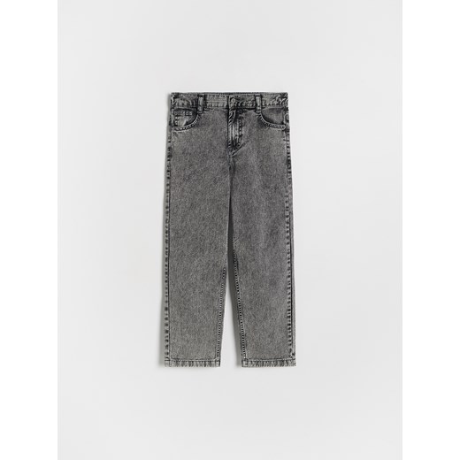 Reserved - Jeansy relaxed straight - jasnoszary Reserved 164 (13 lat) okazja Reserved