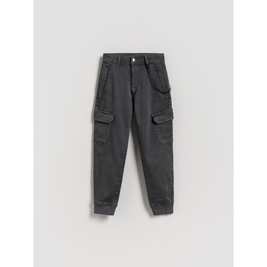 Reserved - Spodnie joggery z łańcuchem - ciemnoszary ze sklepu Reserved w kategorii Spodnie chłopięce - zdjęcie 186439813