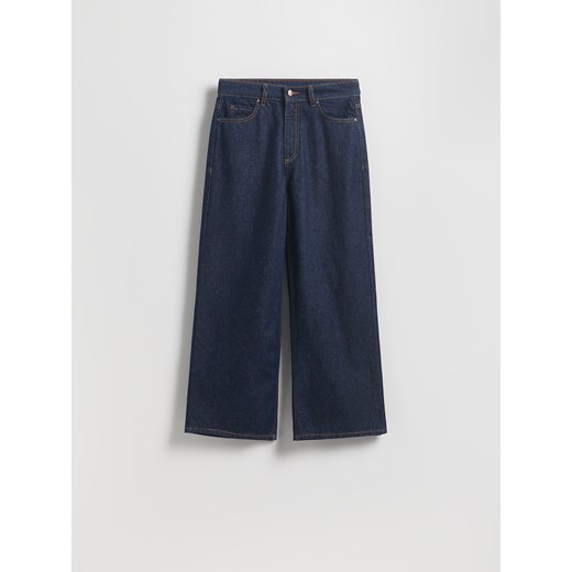 Reserved - Jeansy culotte - granatowy ze sklepu Reserved w kategorii Jeansy damskie - zdjęcie 186440043