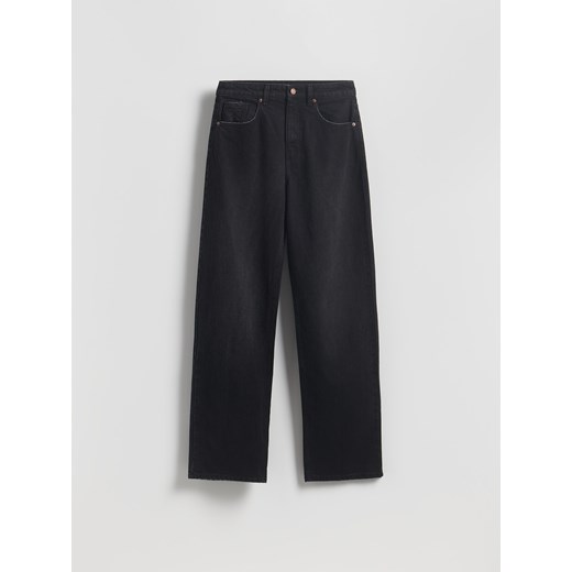 Reserved - Jeansy wide leg - czarny ze sklepu Reserved w kategorii Jeansy damskie - zdjęcie 186440091
