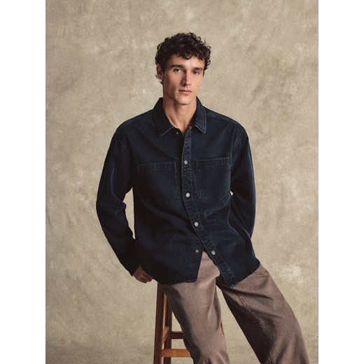 Reserved - Jeansowa koszula comfort fit - czarny ze sklepu Reserved w kategorii Koszule męskie - zdjęcie 186440272