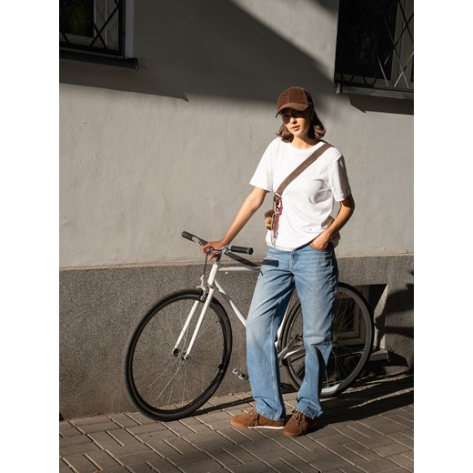 Reserved - T-shirt oversize z merceryzowanej bawełny - biały ze sklepu Reserved w kategorii Bluzki damskie - zdjęcie 186440380