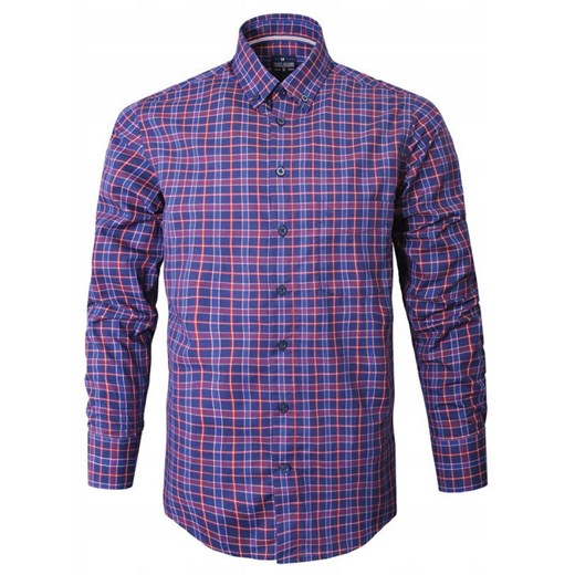 Casualowa Koszula, Kołnierzyk Button Down - Pako Jeans - Granat w Kratkę KSDCpjnsANDREW ze sklepu JegoSzafa.pl w kategorii Koszule męskie - zdjęcie 186440553