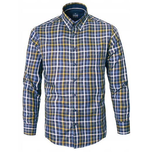 Lekko Taliowana Koszula Sportowa, Button Down - Pako Jeans - Kolorowa Kratka KSDCpjnsCASA ze sklepu JegoSzafa.pl w kategorii Koszule męskie - zdjęcie 186440572