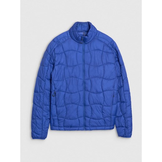 Męska kurtka trekkingowa 4F 4FWSS25TDJAM527 - niebieska ze sklepu Sportstylestory.com w kategorii Kurtki męskie - zdjęcie 186441041