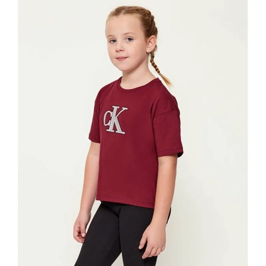 Calvin Klein Jeans T-shirt | Regular Fit ze sklepu Gomez Fashion Store w kategorii Bluzki dziewczęce - zdjęcie 186441293
