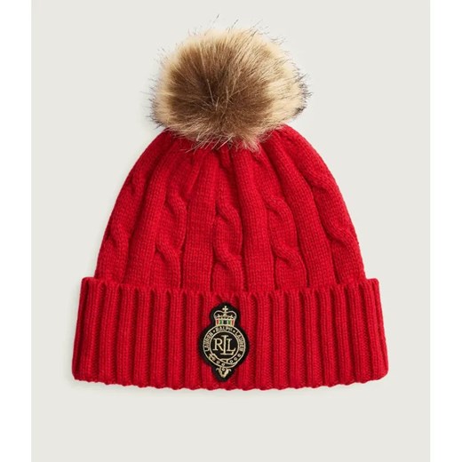 LAUREN RALPH LAUREN Czapka Crest-Patch | z dodatkiem wełny ze sklepu Gomez Fashion Store w kategorii Czapki zimowe damskie - zdjęcie 186441424