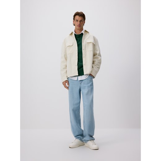 Reserved - Sztruksowa koszula comfort fit - złamana biel ze sklepu Reserved w kategorii Koszule męskie - zdjęcie 186443022