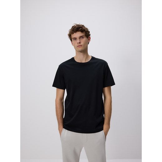 Reserved - T-shirt regular z modalem - czarny - id: 378EX-99X - marki Reserved - 186443213 Reserved - T-shirt regular z modalem - czarny ze sklepu Reserved w kategorii T-shirty męskie - zdjęcie 186443213