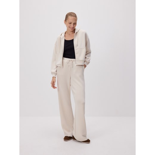 Reserved - Rozpinana bluza z modalem - beżowy ze sklepu Reserved w kategorii Bluzy damskie - zdjęcie 186443582