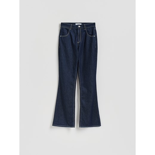 Reserved - Jeansy flare - granatowy ze sklepu Reserved w kategorii Jeansy damskie - zdjęcie 186443621
