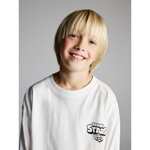 Reserved - Longsleeve Brawl Stars - złamana biel Reserved 134 (8 lat) Reserved