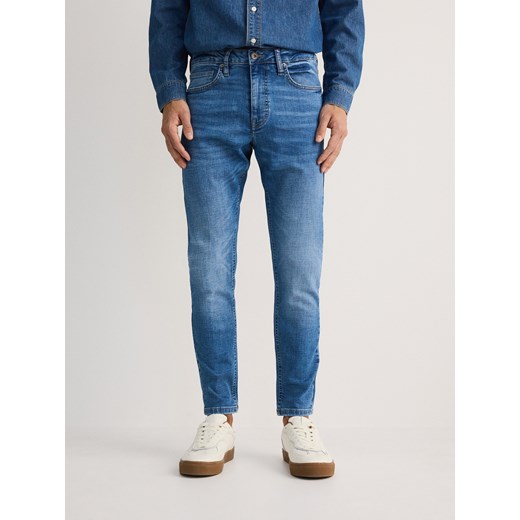 Reserved - Jeansy skinny z efektem sprania - niebieski ze sklepu Reserved w kategorii Jeansy męskie - zdjęcie 186444001