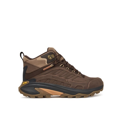 Trekkingi Merrell Moab Speed 2 Leather MID Waterproof J038041 Brązowy ze sklepu eobuwie.pl w kategorii Buty trekkingowe męskie - zdjęcie 186444513