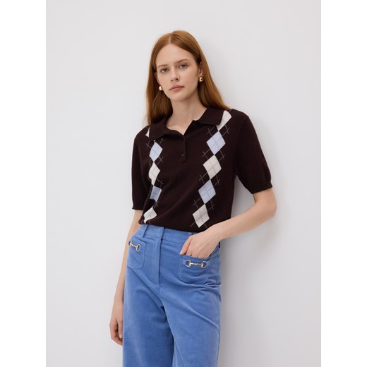 Reserved - Wełniany sweter z kaszmirem - wielobarwny ze sklepu Reserved w kategorii Swetry damskie - zdjęcie 186444943