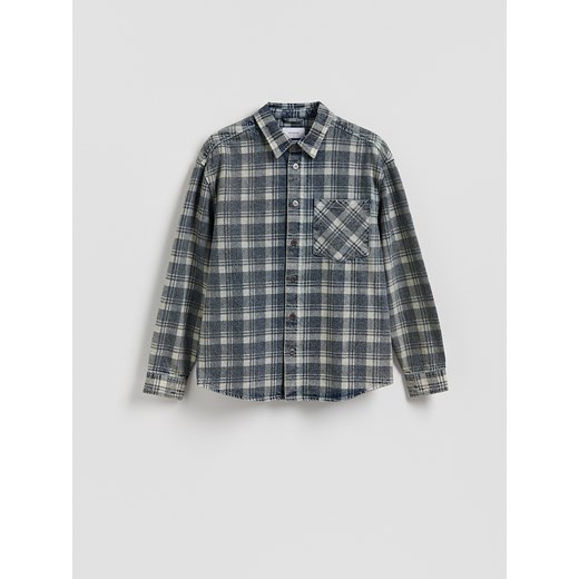 Reserved - Koszula comfort fit w kratę - niebieski ze sklepu Reserved w kategorii Koszule męskie - zdjęcie 186445590