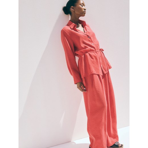 Reserved - Spodnie palazzo z modalem - czerwony ze sklepu Reserved w kategorii Spodnie damskie - zdjęcie 186445640