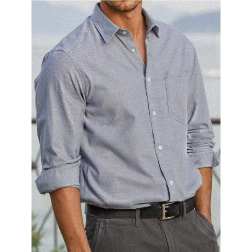 Sinsay - Koszula regular fit - szary ze sklepu Sinsay w kategorii Koszule męskie - zdjęcie 186447151
