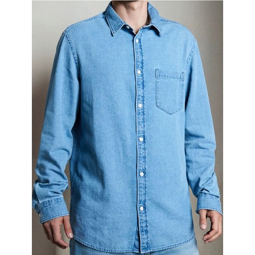 Sinsay - Koszula z długim rękawem - niebieski ze sklepu Sinsay w kategorii Koszule męskie - zdjęcie 186447153