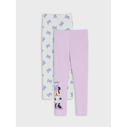 Sinsay - Legginsy 2 pack Minnie Mouse - fioletowy ze sklepu Sinsay w kategorii Spodnie dziewczęce - zdjęcie 186447161