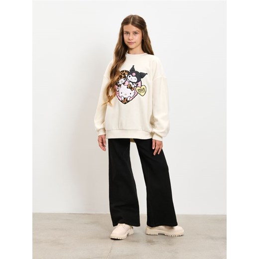 Sinsay - Jeansy wide leg basic - czarny ze sklepu Sinsay w kategorii Spodnie dziewczęce - zdjęcie 186447223