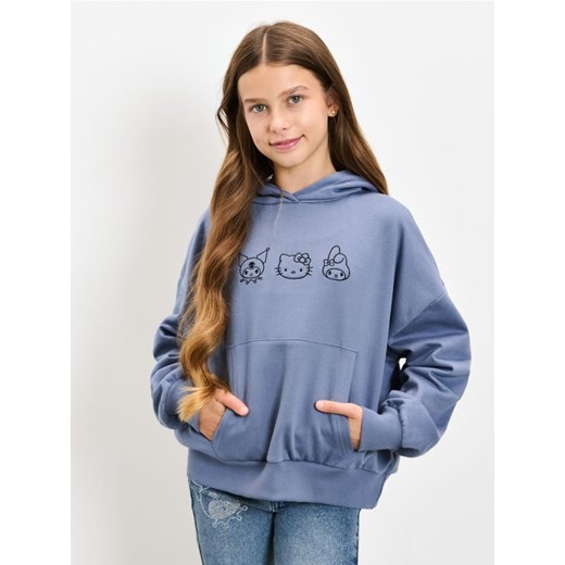 Sinsay - Bluza hoodie z haftem Hello Kitty - szary ze sklepu Sinsay w kategorii Bluzy dziewczęce - zdjęcie 186447314
