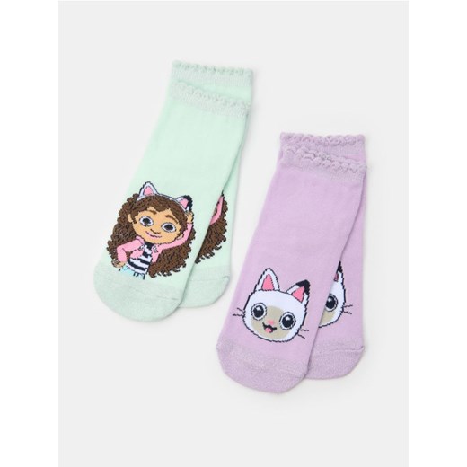 Sinsay - Skarpetki z metalizowaną nicią 2 pack Gabby's Dollhouse - wielobarwny ze sklepu Sinsay w kategorii Skarpetki dziecięce - zdjęcie 186447323