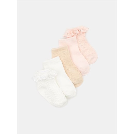 Sinsay - Skarpetki z koronką i falbanką 5 pack - wielobarwny - id: 700FF-MLC - marki Sinsay - 186447350 Sinsay - Skarpetki z koronką i falbanką 5 pack - wielobarwny ze sklepu Sinsay w kategorii Skarpetki dziecięce - zdjęcie 186447350