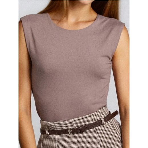 Sinsay - Body bez rękawów - brązowy ze sklepu Sinsay w kategorii Body damskie - zdjęcie 186447371