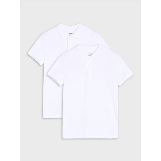 Sinsay - Koszulki polo 2 pack - biały ze sklepu Sinsay w kategorii T-shirty chłopięce - zdjęcie 186447390