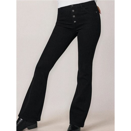 Sinsay - Spodnie jeansowe flare - czarny - id: 889FI-99J - marki Sinsay - 186447412 Sinsay - Spodnie jeansowe flare - czarny ze sklepu Sinsay w kategorii Spodnie damskie - zdjęcie 186447412