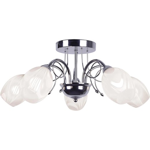 Pięcioramienny elegancki żyrandol szklany klosz - S124-Rast ze sklepu Edinos.pl w kategorii Lampy wiszące - zdjęcie 186447493