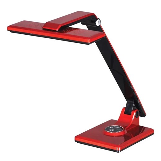 Czerwona ruchoma lampka biurkowa LED - S263-Trofo ze sklepu Edinos.pl w kategorii Lampy stołowe - zdjęcie 186447553