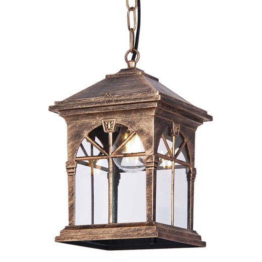Czarno-złota lampa wisząca ogrodowa - S518-Boriko ze sklepu Edinos.pl w kategorii Oświetlenie ogrodowe - zdjęcie 186447591